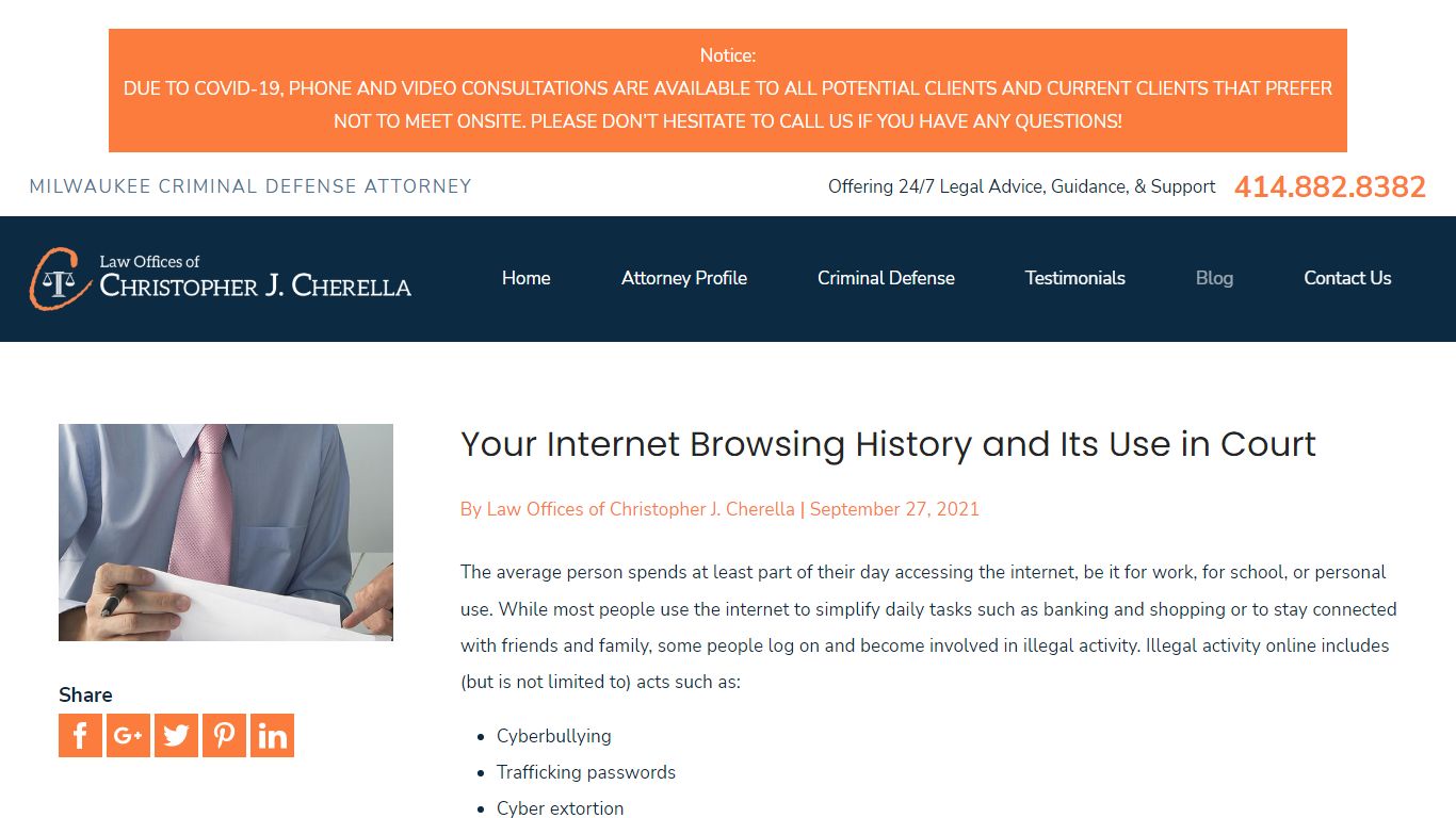 Your Internet Browsing History and Its Use in Court - Law Offices of ...